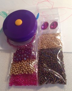 Gold Iris and Fuschia Materials Pack - waiting for bicones!