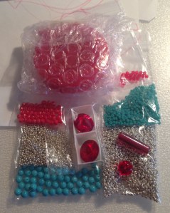 A slightly different red, silver and turquoise materials pack!
