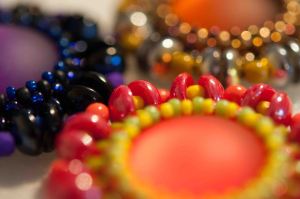 Kissing Piggies - Sarah Cryer Beadwork