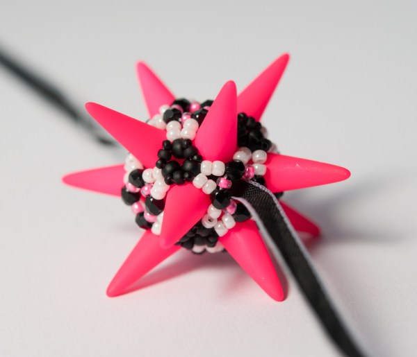 Great Ball of Spikes - Black, White & Neon Pink