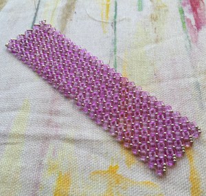 Cuff - in progress - Sarah Cryer Beadwork