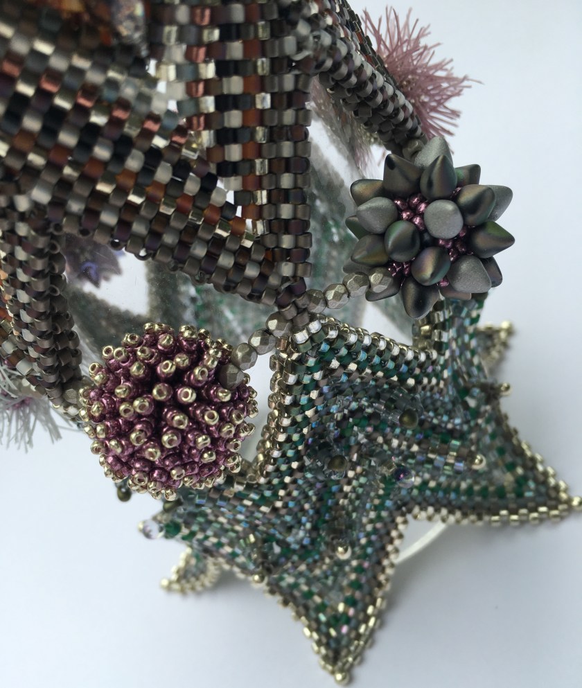 Semele's Cuff - The Indecisive Beader - Sarah Cryer Beadwork.